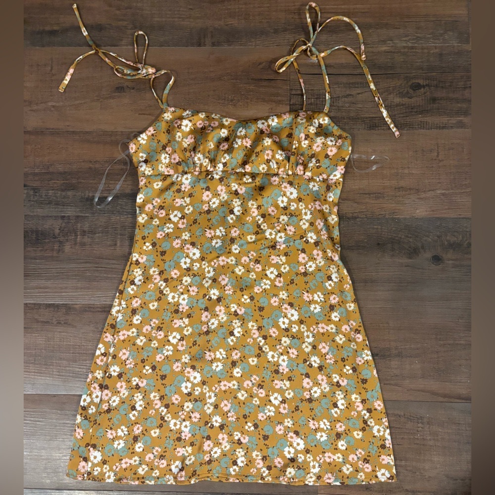 Lush Floral satin slip dress